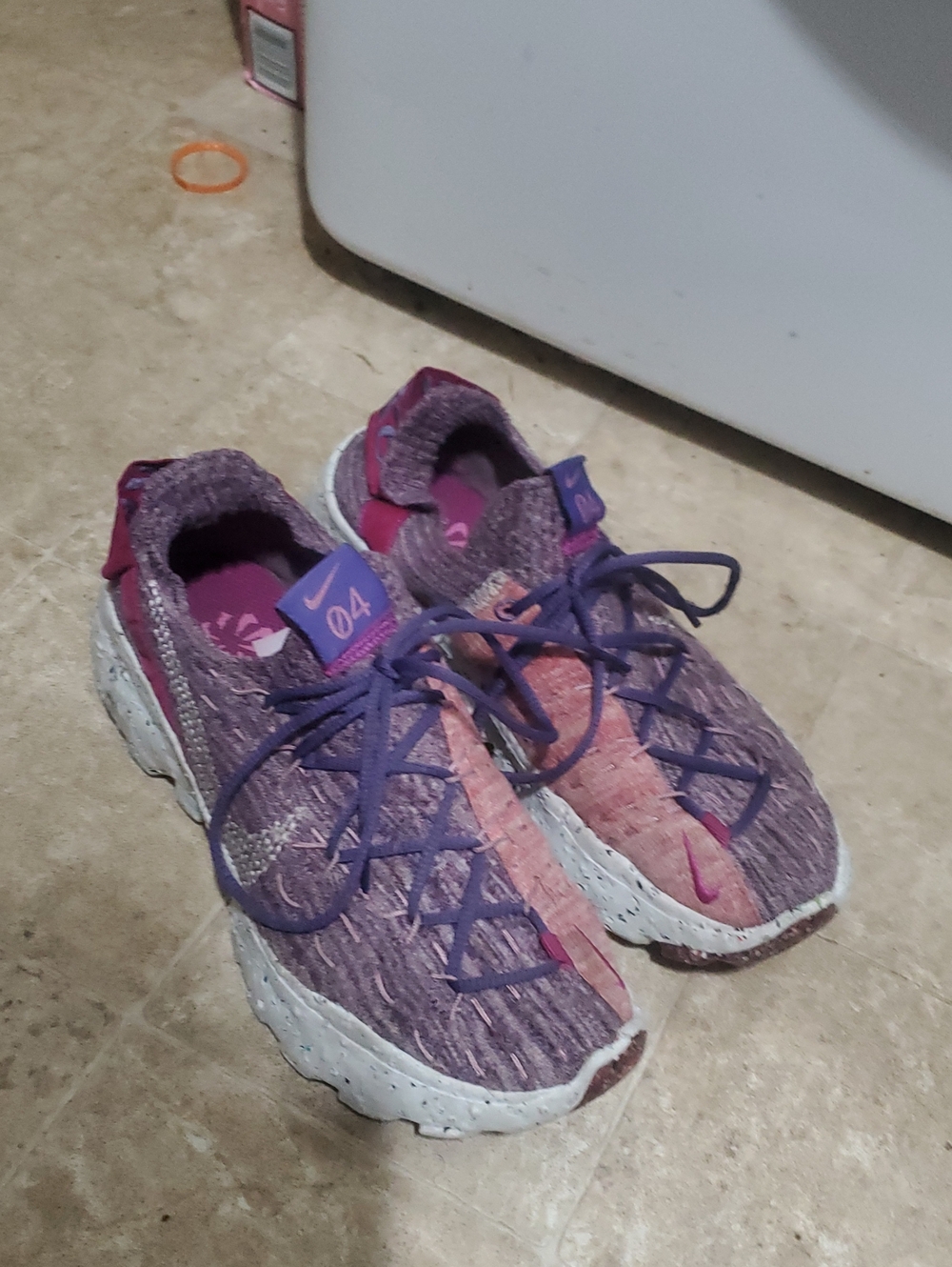 Nike Purple and Pink Knit Running Shoes